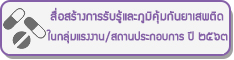 ประชาสัมพันธ์แผนการสร้างการรับรู้และภูมิคุ้มกันยาเสพติดในกลุ่มแรงงาน/สถานประกอบการ ปี ๒๕๖๓